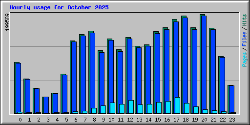 Hourly usage for October 2025