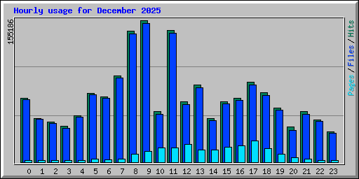 Hourly usage for December 2025