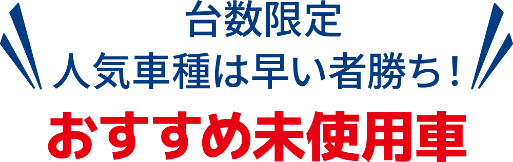 台数限定人気車種は早い者勝ち！おすすめ未使用車